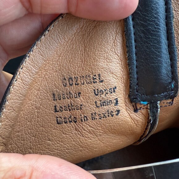 Mix Mooz Black Leather Western  Studded Ankle Boots Size 8.5 - Picture 7 of 9